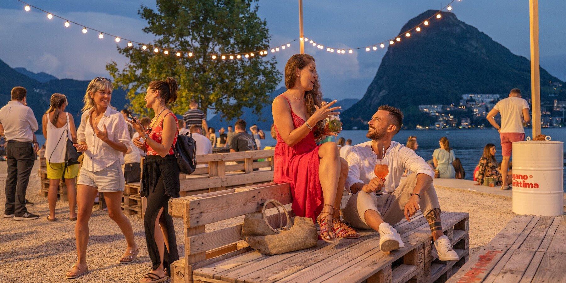 Strandgefühl am See beim Lugano Marittima